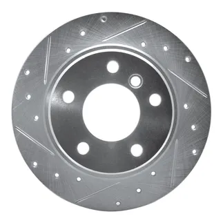 R1 Concepts EDZ-31028L Brake Rotor Drilled and Slotted Silver
